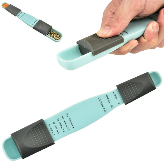 Christmas Clearance Sale, Hilingoto Green Eight-Speed Measuring Spoon, Measuring Spoon Easy Measuring Spoons Digital Measuring Cup Scale Scale Easy Measuring Spoon Measuring