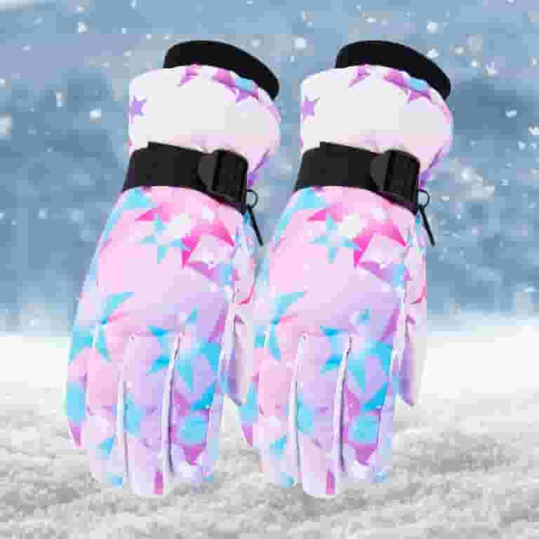 Joau Toddler Kids Snow Gloves Winter Warm Waterproof Ski Gloves
