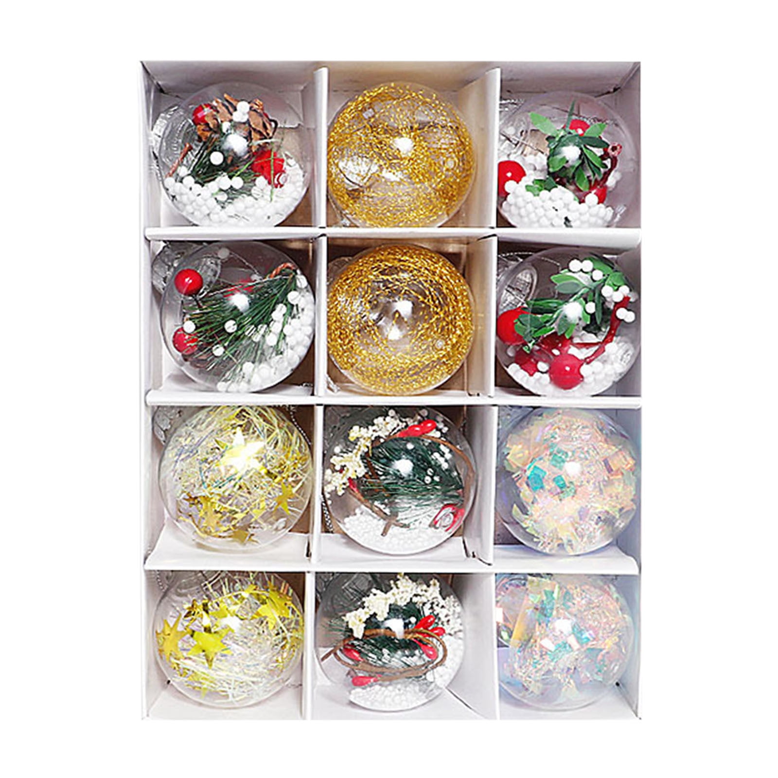 Christmas Clearance Sales! SRUILUO 12PCS Christmas Balls Christmas Tree