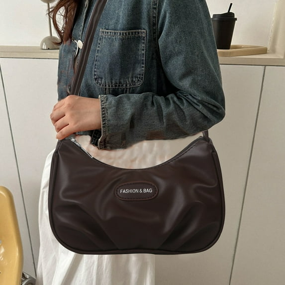 Christmas Clearance Sales! SRUILUO Fashion Shoulder Bags for Women, Cute Underarm Bag Mini Take By The Hand Purse Brown