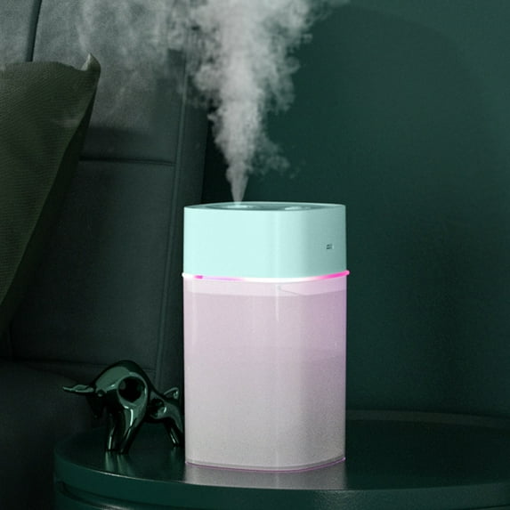Christmas Clearance Sales! SRUILUO Portable Car Desk Humidifier, Cool Mist Humidifier, Home Bedroom office Humidifier, Colorful Marquee Lamp And Colorful Light Night Function Green