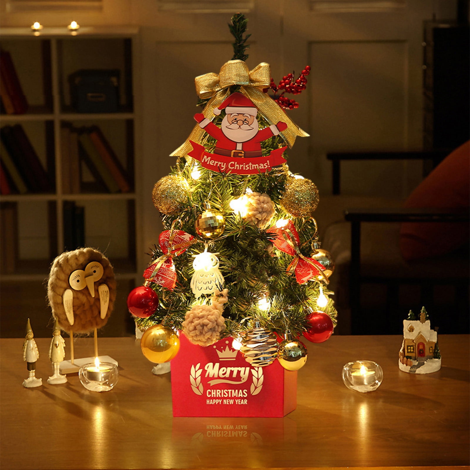 Christmas Clearance Sales! SRUILUO Tabletop Christmas Tree Mini