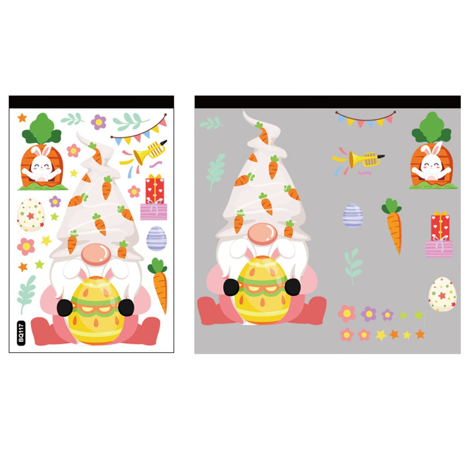 Christmas Clearance Stickers,Easter Stickers Easter Eggs Electrostatic