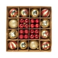 thumbnail image 1 of Christmas Clearance! SuoKom Christmas Balls, 44Pcs Red & Gold Christmas Balls Hanging Ornaments Shatterproof Delicate Baubles Set, for Home Holiday Party Xmas Tree Decor Gifts(1.2"/2.4" Combo), 1 of 7