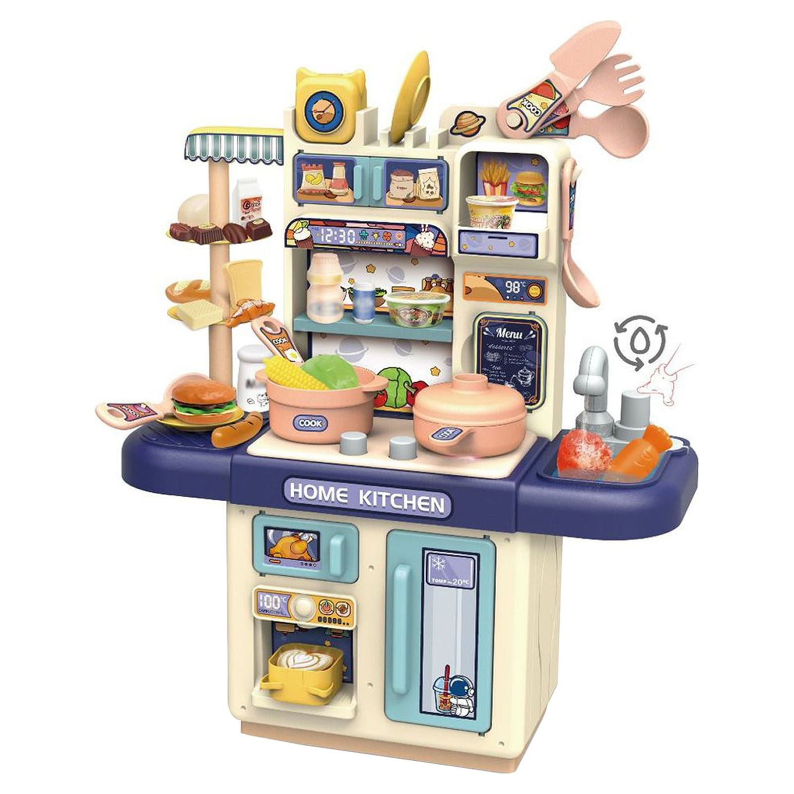 Kitchen Play Set With Accessories- Mini Kitchen Set With Realistic