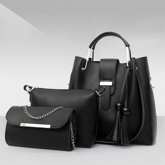 Christmas C1earance! SuoKom Women's Handbags Shoulder Bags Handbags Handbags Fringe Bags 3-Piece Wallets