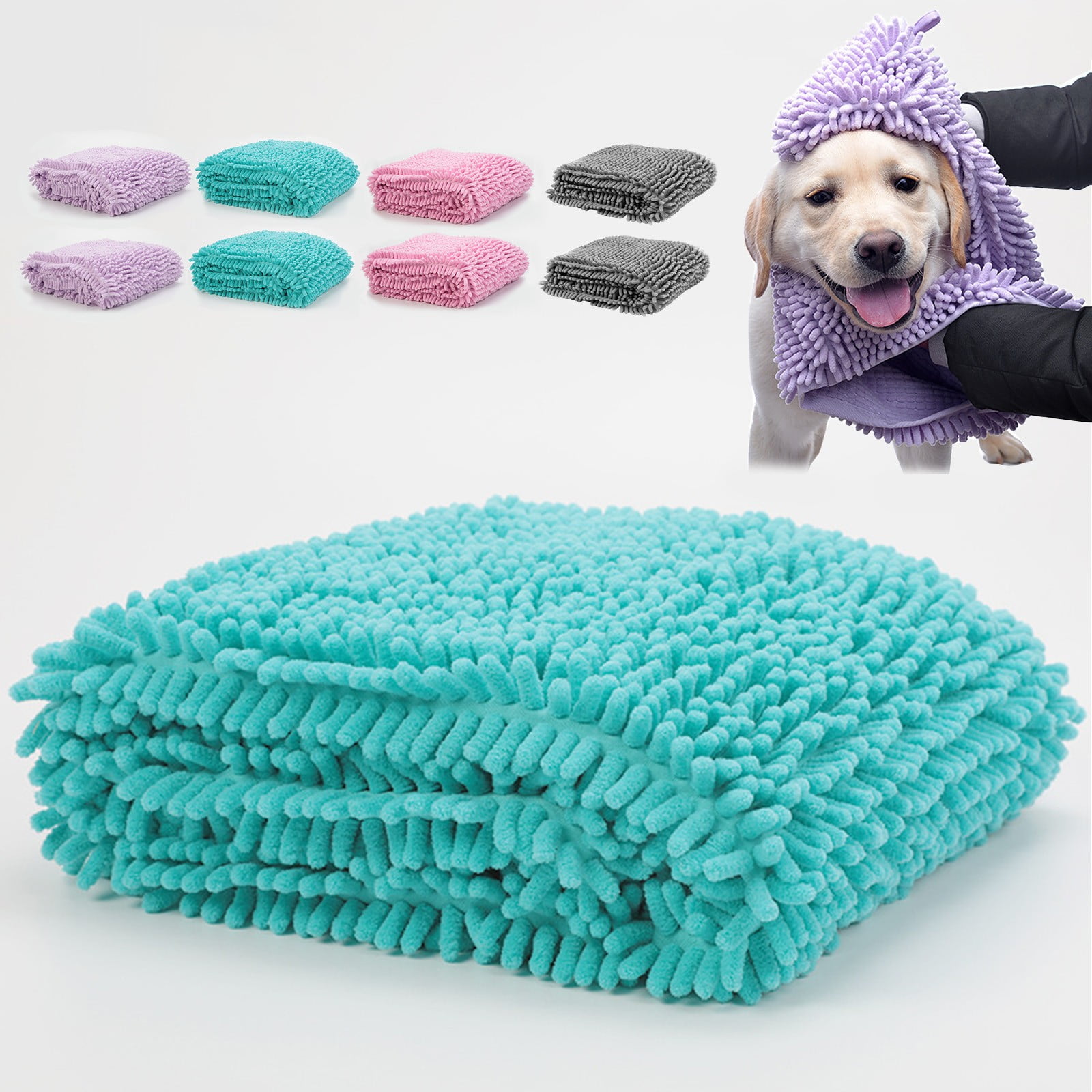 Pcs Pet Bath Towel Mat Fleece Pad Supplies Flannel