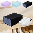 thumbnail image 1 of Transparent Plastic Shoe Box Organizer - Stackable Storage with Flip Lid, Drawer-Style Design - Space-Saving Home Organization Solution for Closets & Under Beds - 31x21x12cm, Avai, 1 of 6