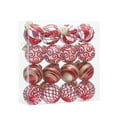thumbnail image 1 of Christmas C1earance! Uhuya 16 Pack Christmas Ornaments, 60mm Rustic Christmas Ball Ornaments, Large Clear Plastic Christmas Tree Ornaments Set Hanging Decorations for Xmas Red, 1 of 6