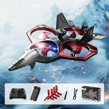 Deals V46 Obstacle-Avoiding RC Drone for Kids: Foam Spray Fighter with Aerial Photography, 100m Range, Rechargeable Battery, and Exciting Aerial Maneuvers for Young Pilots