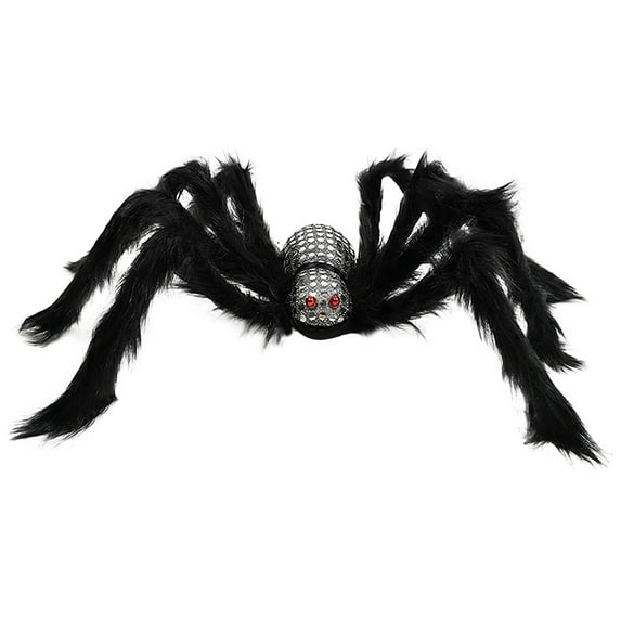 Christmas Clearance! WJSXC Halloween Spider Decorations, 20 inch Giant Spider Decor, Simulation Furry Spider with Dazzling Sequins, for Indoor Outdoor Yard Halloween Party Decor