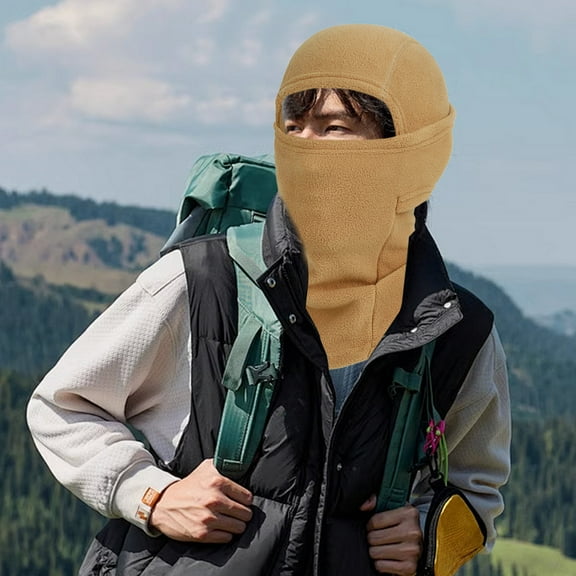 Winter Thermal Fleece Balaclava Face Mask - Windproof & Moisture-Wicking Helmet Liner for Outdoor Sports, Skiing & Cycling - Full Head & Coverage Cold Weather Gear - One Size