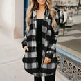 thumbnail image 1 of Christmas Clearance Women Plaid Printing Cardigan Jacket Autumn Outdoor Plus Size Outwear Shirts Outwear, 1 of 6