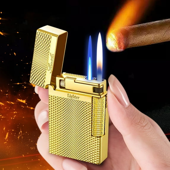 Christmas Clearance Xecvkr Inclined Soft Flame Alloy Lighter - Portable, Rechargeable with Adjustable Flame Size, Perfect for Candles, Incense, and Cigarettes - Luxurious Gift Option for Birthdays or