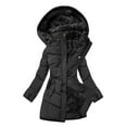 thumbnail image 1 of Christmas Clearance! ZVNAΖH Long Winter Jacket for Women Plus Size Puffer Jacket Fleece Lined Jackets Winter Padded Jacket Zip Up Quilted Jacket, 1 of 5