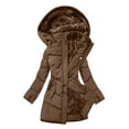 thumbnail image 1 of Christmas Clearance! ZVNAΖH Long Winter Jacket for Women Plus Size Puffer Jacket Fleece Lined Jackets Winter Padded Jacket Zip Up Quilted Jacket, 1 of 5