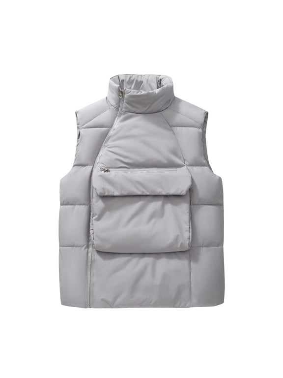ZVNAΖH Men Puffer Vest Packable Warm Quilted Sleeveless Outerwear for Work Casual Travel