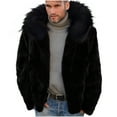 thumbnail image 1 of ZVNAΖH Men's Faux Fur Jacket Winter Warm Thick Coat Fuzzy Outwear Vintage Parka Coat, 1 of 6
