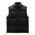 thumbnail image 1 of Christmas Clearance! ZVNAΖH Men's Puffer Vest Button Down Zip Up Winter Outerwear Vests with Pocket Sleeveless Puffy Cropped Vests Stand Collar Vest, 1 of 9