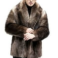 thumbnail image 1 of Christmas Clearance! ZVNAΖH Mens Faux Fur Coat Vintage Fluffy Jacket Winter Warm Coat Fuzzy Outerwear Big and Tall Cardigan, 1 of 6