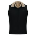 thumbnail image 1 of Christmas Clearance! ZVNAΖH Mens Fleece Lined Vests Outerwear Full-zip Warm Sleeveless Jacket Casual Turn Down Collar Padded Coat, 1 of 4