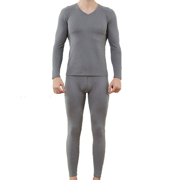 ZVNAΖH Mens Thermal Underwear Sets Inner Fleece Sport Base Layers Winter Warm Long Johns and Tops, Sizes L-4XL