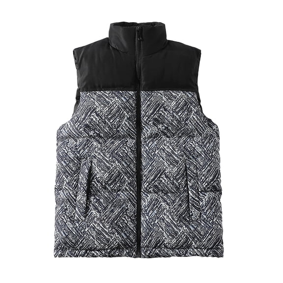 Christmas Clearance! ZVNAΖH Mens Winter Puffer Vest Stand Collar Vest Padded Zip Up Jacket Big and Tall Puffer Vest Lightweight Warm Outwear