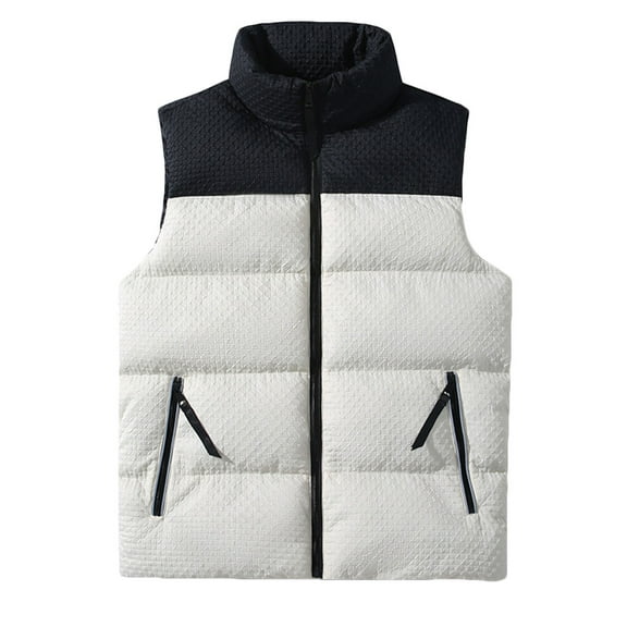 ZVNAΖH Sports Puffer Vest Jacket for Men Lightweight Packable Outerwear Warm Winter Sleeveless Jacket for Golf Running