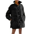 thumbnail image 1 of ZVNAΖH Women Long Puffer Jacket Plus Size Overcoat Winter Quilted Jacket Warm Parka Jacket Button Down Cardigan Jacket, 1 of 7