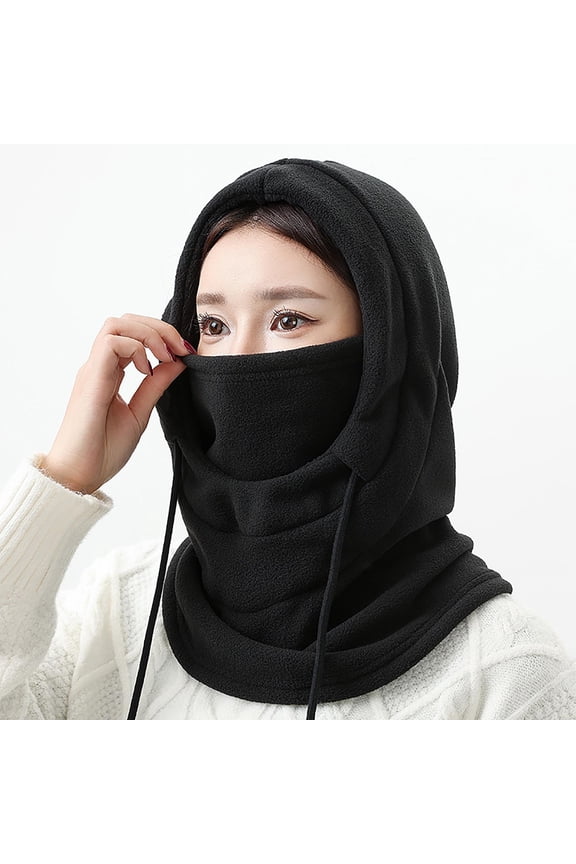 ZVNAΖH Women Winter Hat with Attached Scarf Outdoor Cycling Windproof Ear Protection Cap