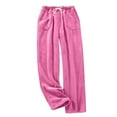 thumbnail image 1 of ZVNAΖH Women's Coral Fleece Pajama Pants Comfy Warm Lounge Long Pants Sleepwear Pants Homewear Pants with Pockets, 1 of 4