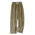 thumbnail image 1 of ZVNAΖH Women's Coral Fleece Pajama Pants Comfy Warm Lounge Long Pants Sleepwear Pants Homewear Pants with Pockets, 1 of 5