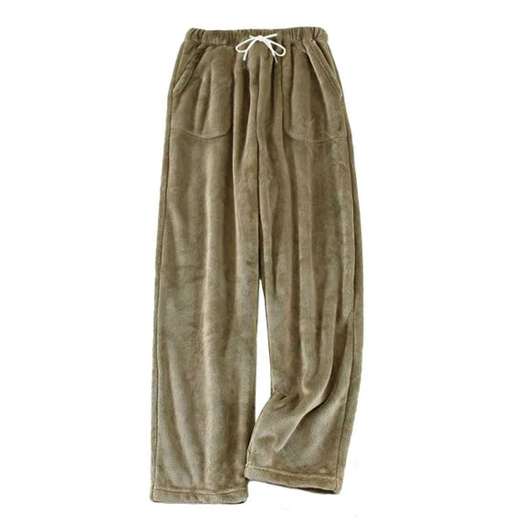 ZVNAΖH Women's Coral Fleece Pajama Pants Comfy Warm Lounge Long Pants Sleepwear Pants Homewear Pants with Pockets