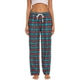 thumbnail image 1 of ZVNAΖH Womens Plaid Pajama Pants Drawstring Comfy Sleep Bottoms with Pockets, Loose Fit, Lounge Pants, S-XXL, 1 of 8