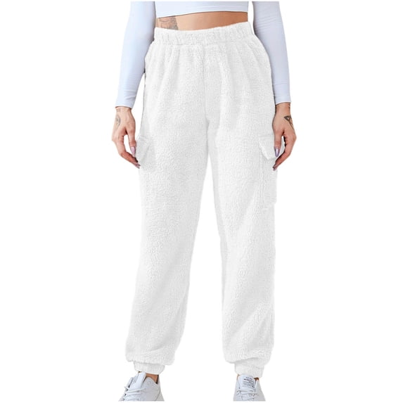 ZVNAΖH Womens Plush Pajama Pants Soft Fuzzy Pajama Bottoms Jogger Sleep Pants with Pockets Winter Lounge Pants