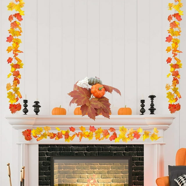 Christmas Clearance asxite Christmas Decorations,Artificial Maple Leaf Pumpkin Bouquet Halloween Decorations Maple Leaf Fall Bouquet Thanksgiving Table Decorations