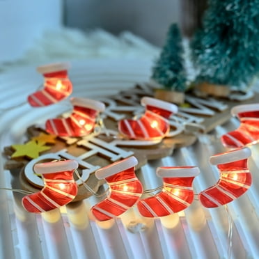 Christmas Clearance asxite String Lights,LED Christmas Socks Bags Lights Christmas Holiday Colored Lights Arrangement Colored Lights String Lights