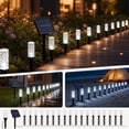 thumbnail image 1 of Christmas Clearance!—less than $1 each, 20 LED Solar Column Ground Stake Lights with 3 colors to choose from for Garden Walkway Outdoor Decor(White), 1 of 6