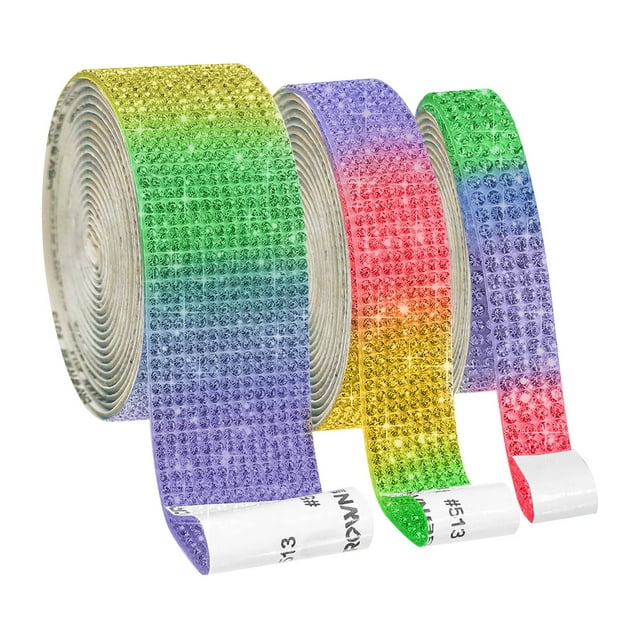 Christmas Clearance Deals! Crystal Rhinestone Diamond Ribbon,Self