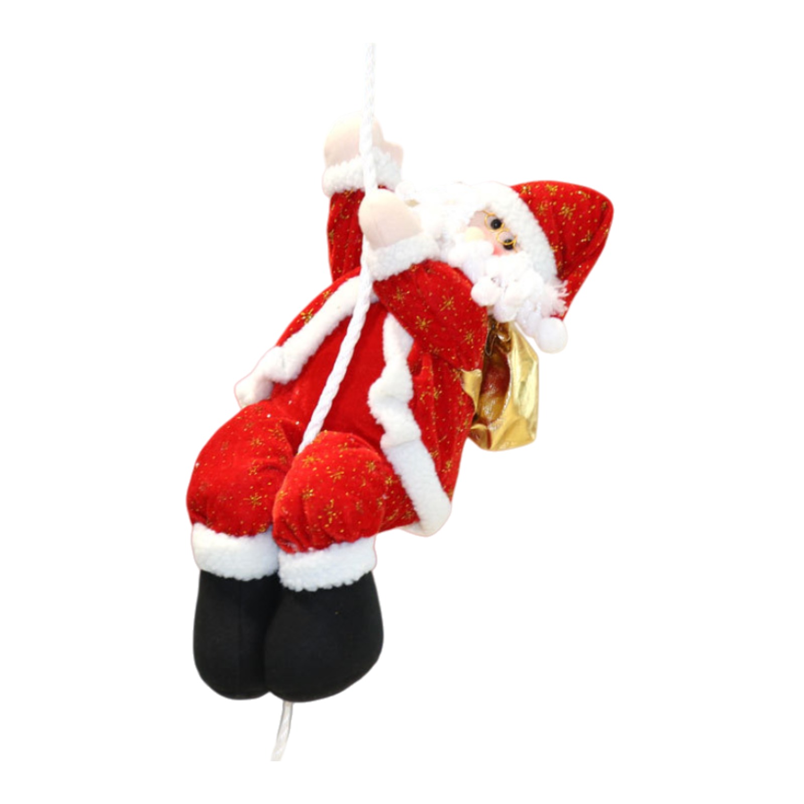Santa Rope Christmas Climbing Santa Rope Decor, Hanging Santa Claus Ornament ...