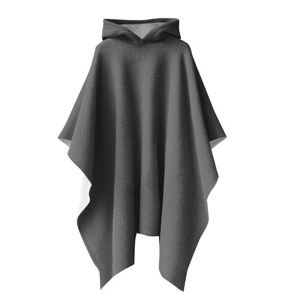 Christmas Cloak for Women Casual Print Lace Pleated Lace Solid Color Hooded Short Velvet Cape