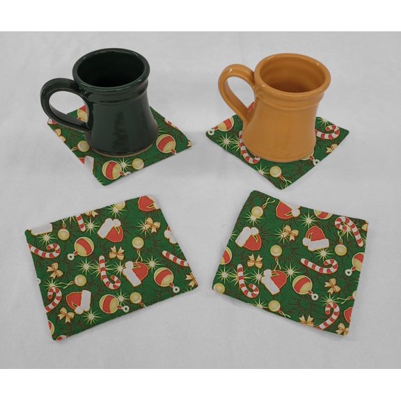 Christmas Cloth Coasters by Penny's Needful Things (Set of 4) Ornaments