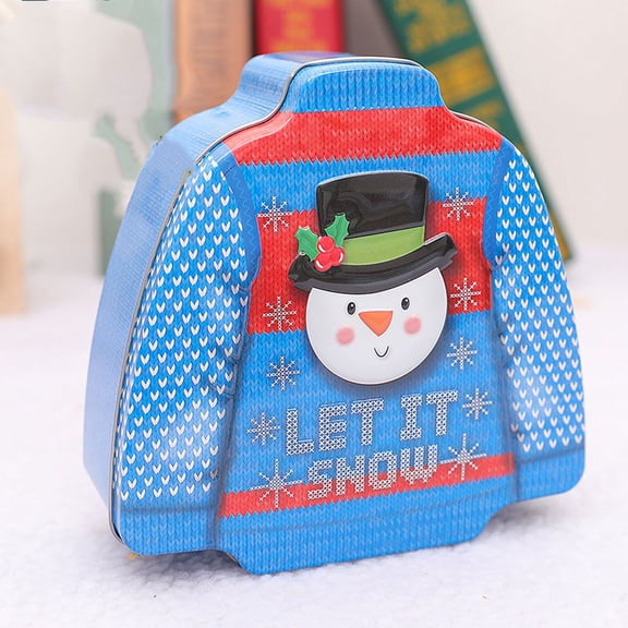 Christmas Clothes Candy Box Diy Gift Box Sweater Design Snowman Santa Tree Print Paper Box Small Gift Packaging Party Decor