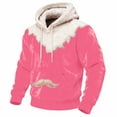 thumbnail image 1 of Christmas Clothes Mens Flannel Santa Claus Funny Hoodies Sweater Long Sleeve Pullover Hooded Sweatshirt (M, Pink), 1 of 5