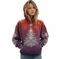 thumbnail image 1 of Christmas Clothes Womens Long Sleeve Oversized Graphic Hoodie Xmas Tree Printed Pullover Sweatshirts Loose Tops (M, Wine), 1 of 3