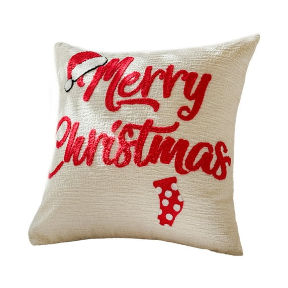 Christmas Cluster Tufted Throw Pillow Polyester Holiday Decor for Couches Bedroom Accent