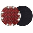 thumbnail image 1 of Christmas Coasters Set of 2, Absorbent Coasters for Drinks, Buffalo Plaid Cute Snowman Xmas Tree Elk Snowflakes Coaster for Desk Coffee Table Protection, Home Decor House Warming Gifts 4", 1 of 8