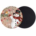 thumbnail image 1 of Christmas Coasters Set of 2, Absorbent Coasters for Drinks, Snowman Xmas Tree Snowflake Winter Wooden Coaster for Desk Coffee Table Protection, Home Decor House Warming Gifts 4", 1 of 8