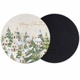 thumbnail image 1 of Christmas Coasters Set of 2, Absorbent Coasters for Drinks, Winter Xmas Trees Farmhouse Country Cabin on Linen Coaster for Desk Coffee Table Protection, Home Decor House Warming Gifts 4", 1 of 8
