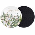 thumbnail image 1 of Christmas Coasters Set of 2, Absorbent Coasters for Drinks, Winter Xmas Trees Snowflakes Country Cabin Coaster for Desk Coffee Table Protection, Home Decor House Warming Gifts 4", 1 of 8